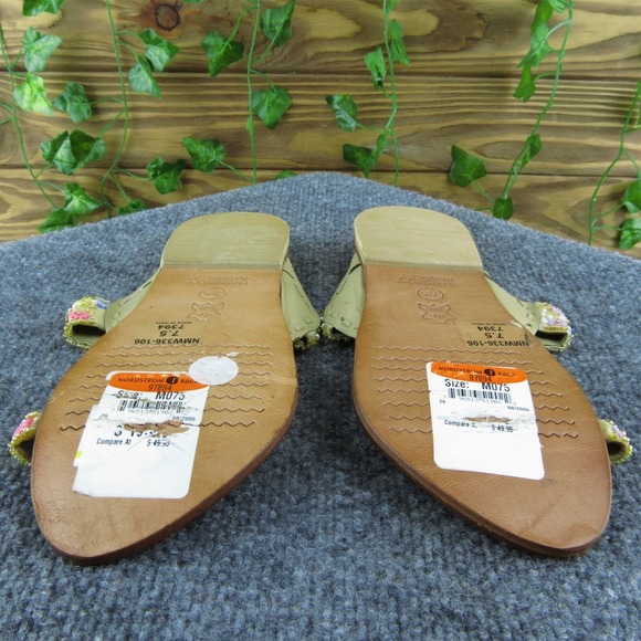 Naughty Monkey Women Thong Sandal Shoes Multicolor Leather Size 7.5 Medium - Picture 9 of 9